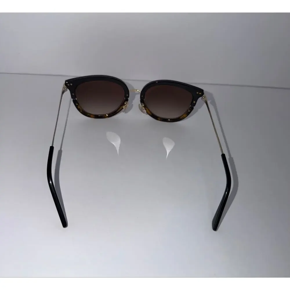 Tory Burch TY6073 178413 Cat Eye Sunglasses Black Tortoise Brown Gradient Lens